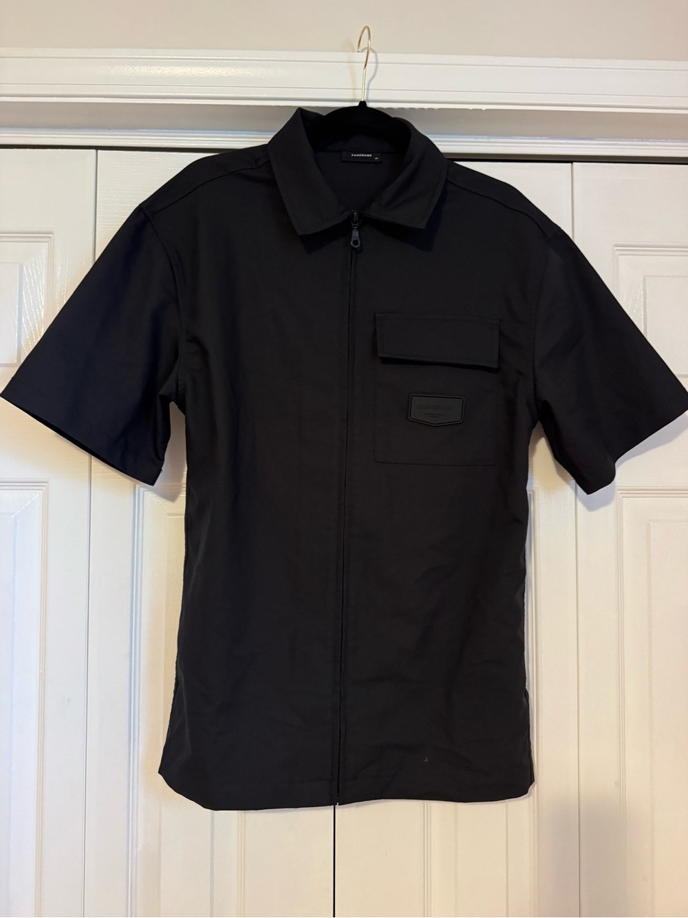 Zanerobe Black Short-Sleeve Zip Shirt Jacket